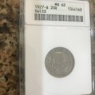 Rare 1927 SWITZERLAND 20 Rappen ANACS MS62