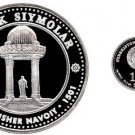 Rare 1999 Uzbekistan Large Silver Proof 100 Som-Monument Alisher Navoi-Poet