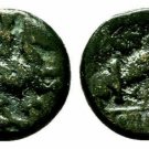 Ancient Greece 350-300 BC Thessaly Krannon Horseback Bull Small Bronze