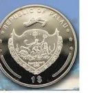 2008 Palau Large Proof color $1 Shark/Neptune/Mermaid