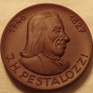 Scarce East Germany DDR Porcelain Large 48MM Medal- Pestalozzi