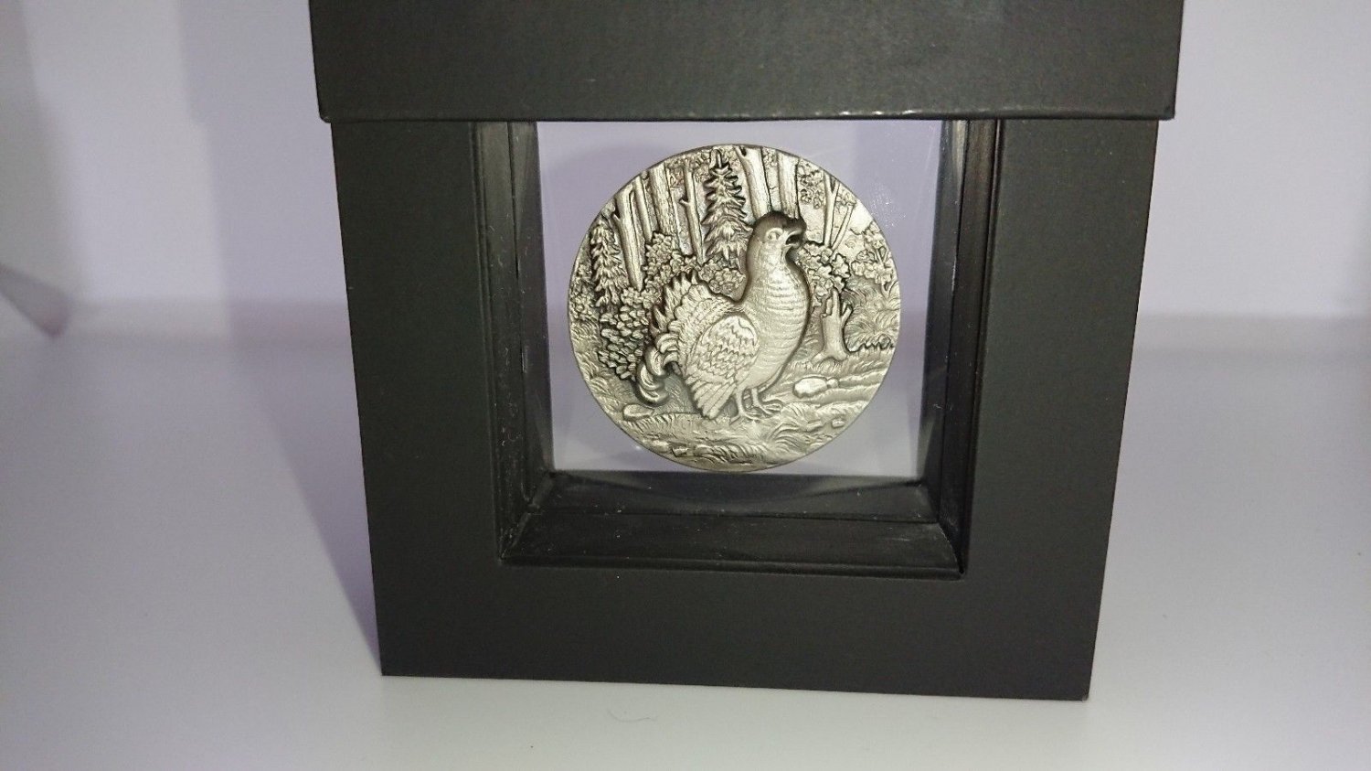Rare 2014 Niue Large 1 OZ Antique.Silver $2 CAPERCAILLIE-Mintage 999