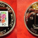 1995 Equatorial Guinea Large Proof 1000 Fr Tinguely-Painting-flowers