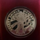 1991 USA Large 1 OZ Silver Proof Medal  Desert Storm/Liberation of Kuwait- Boxed