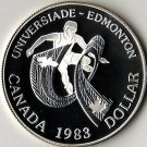 Canada 1983 Large Silver Proof $1-Edmonton Sports Athlete