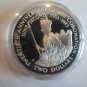 1973 Cook Is Large Silver Proof $2- 20 Anniversary Coronation-Original Box