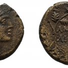 Ancient Greece 187 - 31 BC MACEDON AMPHIPOLIS ROMA WREATH BRONZE