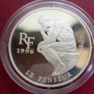 1996 France Large Silver Proof 10 fr/1.5 euro Rodin/The Thinker