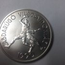 Rare 1989 Hungary Large Silver  500 Forint-Soccer(Football)Players BU