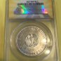 Rare 1929 D  Germany Large Silver 5 marks-Lessing ANACS AU-58