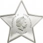 Rare 2013 Cook Is.Large Color Silver Star shape 3D $5 Merry Christmas/Angel-Gift