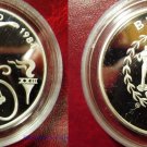 1984 Belize Large silver proof $20- Olympic Cycling