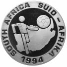 Rare 1994 South Africa Large 1 oz Silver Proof 2 Rands Soccer World Cup