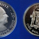 1975 Jamaica Large  Proof $1 Bustamante