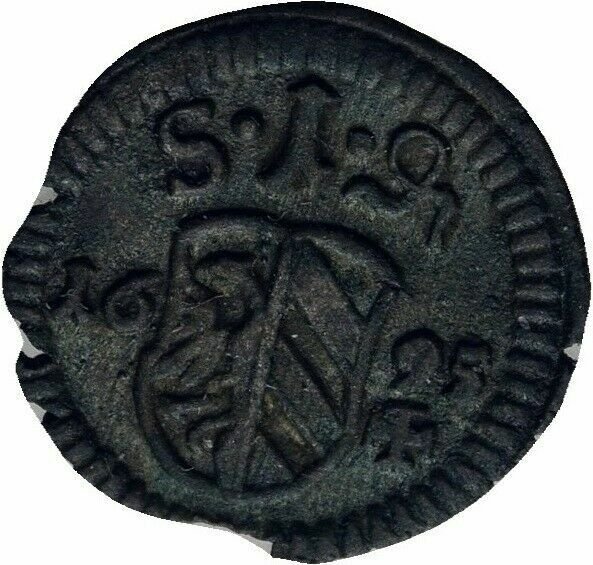 Rare 1695 NURNBERG Germany Small Pfennig  -Nice