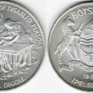 1981 Botswana Large Silver 5 Pula- Disabled Persons /Zebra/Shield- BU