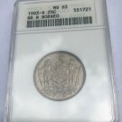 1903-H British North Borneo 2.5 C-Natives-ANACS MS 63
