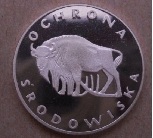 1977 Poland Silver Proof 100 ZL Bison