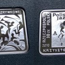 2010 Poland Silver Square  Proof 10 ZL Jazz /Komeda