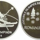 1998 Romania Large Silver Proof  100 Lei  Olympic Slalom
