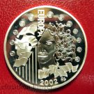 2002 France Large Silver Proof 1.5 euro European Union- Europa