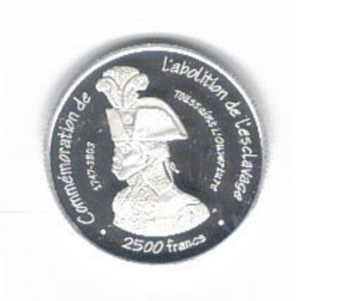 Rare 2007 Senegal Proof Silver  2500 fr essai pattern Abolition Slavery