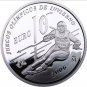 2005 Spain Large silver proof 10 Euro Olympic Downhill