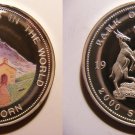 1993 Uganda Large Silver Proof Color 2000 Sh Mountain Matterhorn/Flower