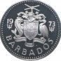 1973 Barbados Proof 10 C Tern bird flying