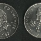 1967 New Hebrides 20 Francs Liberty/Native Art Mask