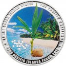 2012  Cook Is Silver Proof Color $5 Pacific Conference-Plant