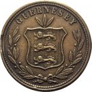 Scarce 1864 Guernsey Large 8 Doubles