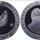 1990 Spain Large  silver Proof 2000 Pesetas-Ancient Olympic Rowing