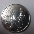 Scarce 1989 Hungary Large Silver  500 Forint-Olympic Flames BU