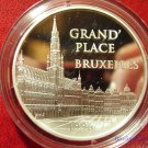 1996 France Large Silver Proof  100 Fr/15 Euro Bruxelles Grand Place