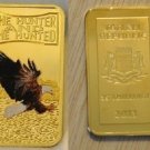 Somalia 2013 Goldplated Color Rectangular 25 shilling-Fauna-Bald Eagle