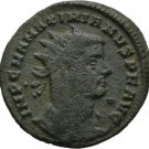 Ancient Rome 286-305  AD MAXIMIANUS HERCULIUS FOLLIS RADIATUS ROMA VOT WREATH XX