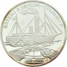 2000 Benin Large Silver  Proof 1000 fr  Invention- Steam Ship-toned