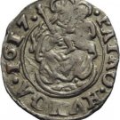 1617 Hungary Silver Denar-King Mathias-Habsburg Dynasty;Virgin Mary,Nice #1