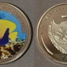 2009 Palau Large Proof color $1 Angel fish/Neptune/Mermaid