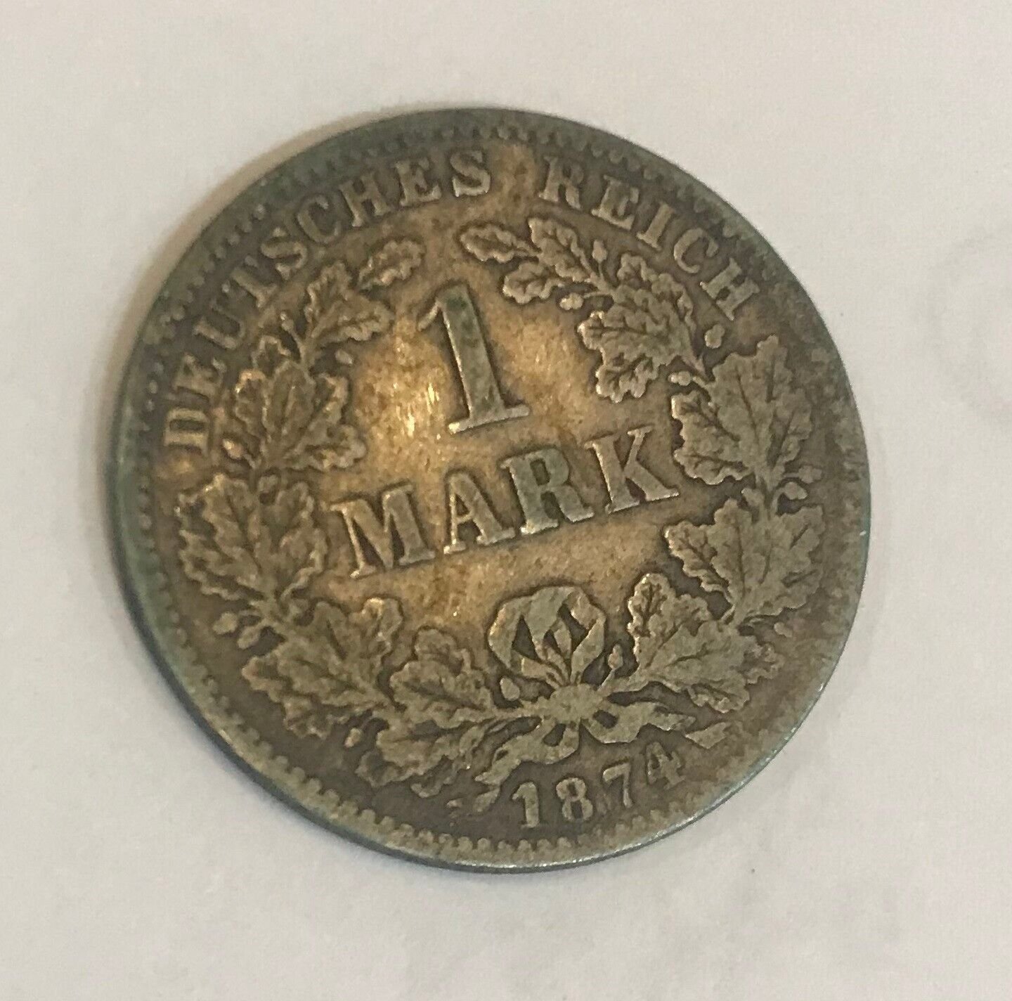 1874 G Germany Silver 1 mark