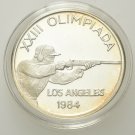 1984 Andorra Large Proof Silver 20 Diners Olympic Shooting Los Angeles
