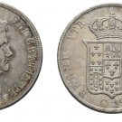 Rare 1851 NAPLES ITALY  Large SILVER  120 Grana- Nice