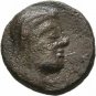 Ancient Greece 2 cent BC small Bronze Veiled head/Bull