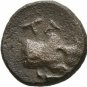 Ancient Greece 2 cent BC small Bronze Veiled head/Bull
