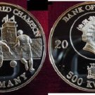 2001 Zambia Large Silver  Proof 500 Kwasha-Soccer World Cup Germany