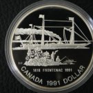 Canada 1991 Large Silver Proof $1-Ship Frontenac