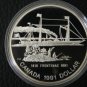 Canada 1991 Large Silver Proof $1-Ship Frontenac