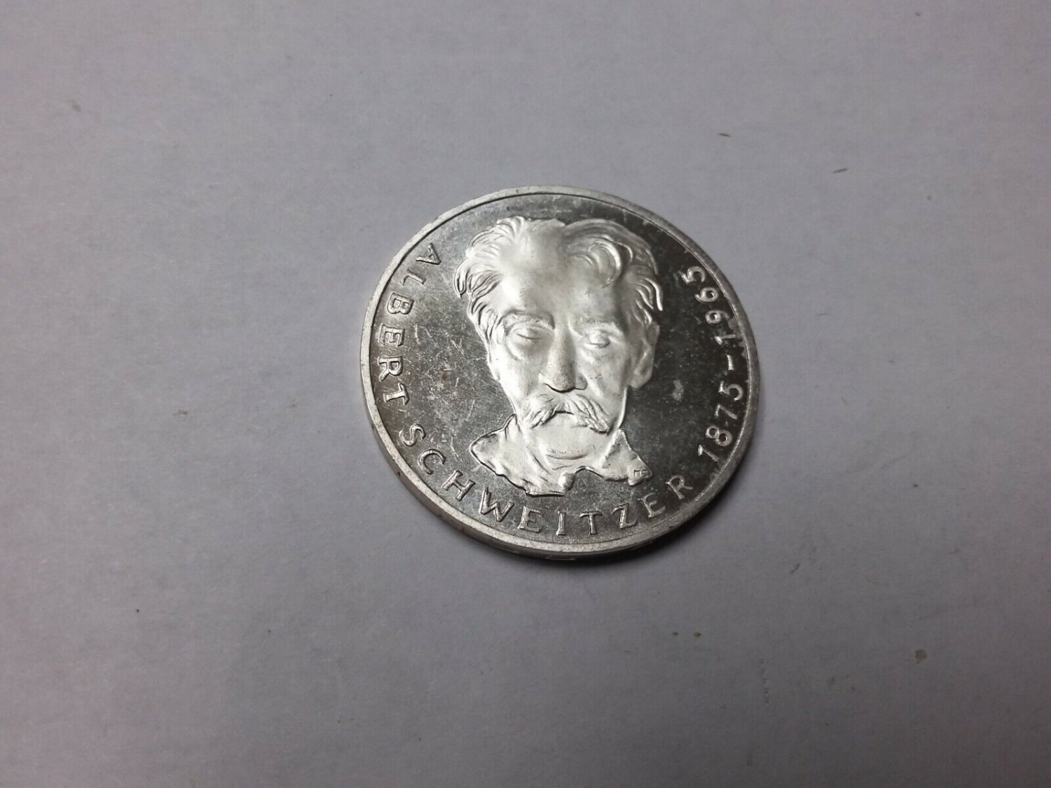 1975 Germany Silver 5 M Albert Schweitzer