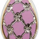 Cook Is 2012 Large Silver Color $5 Russian Faberge Easter Egg- purple